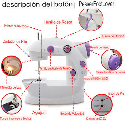 Maquina Coser Portátil Pedal Eléctrica ⭐⭐⭐